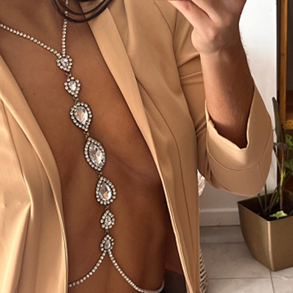Women Accessories Dropshipping - Moda seksi su damlası kolye göğüs