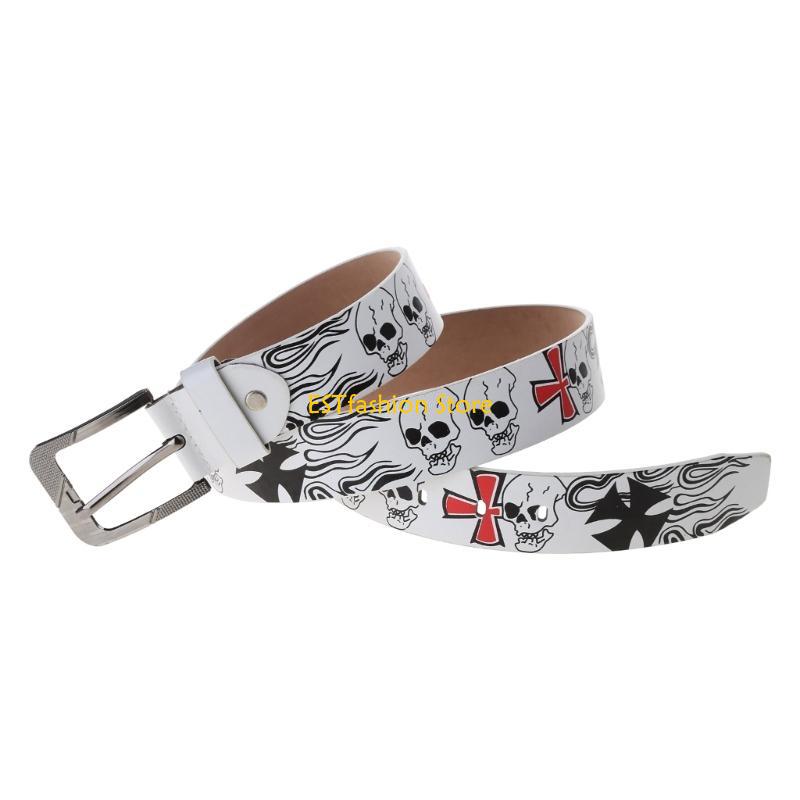 Women Accessories Description - Y5GC Kadın Bel Kemeri Kafatası Baskı