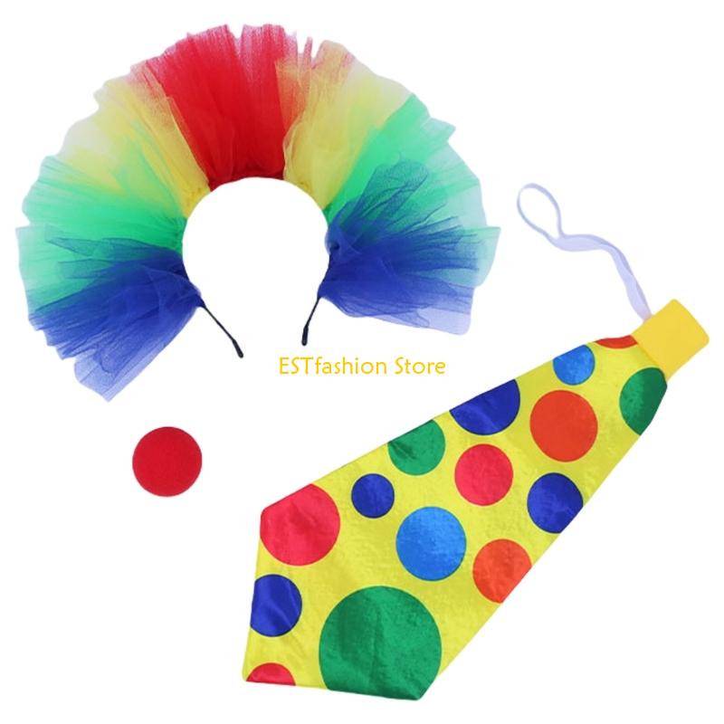 Women Accessories Description - Y5GC Palyaço Kıyafeti Palyaço Burun Gökkuşağı