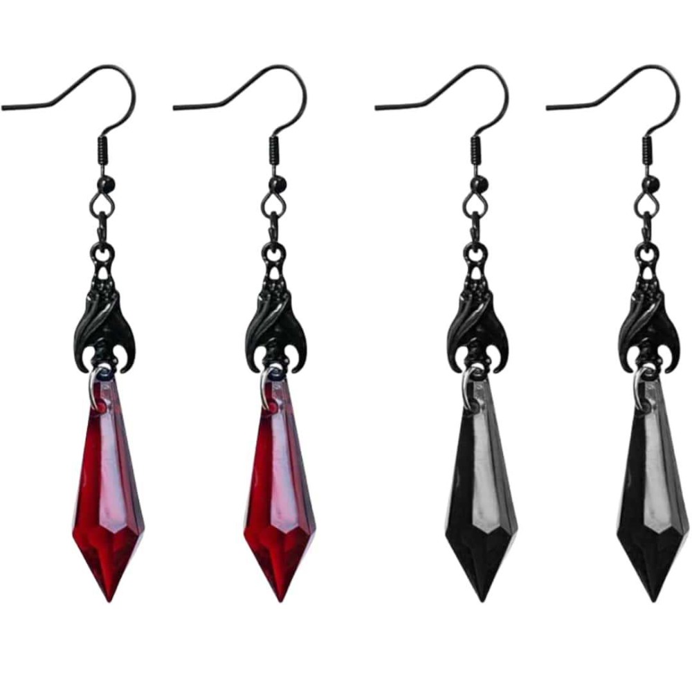 Women'S Vampire Accessories - Charm Gotik Siyah Vampir Yarasa Kırmızı