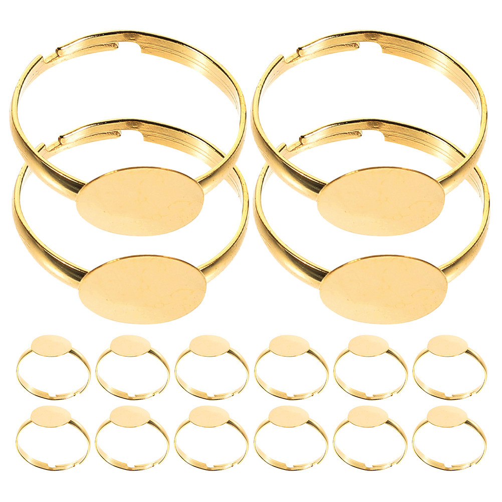 Ring Set Adjustable - 50 adet boş yüzük tabanı, takı