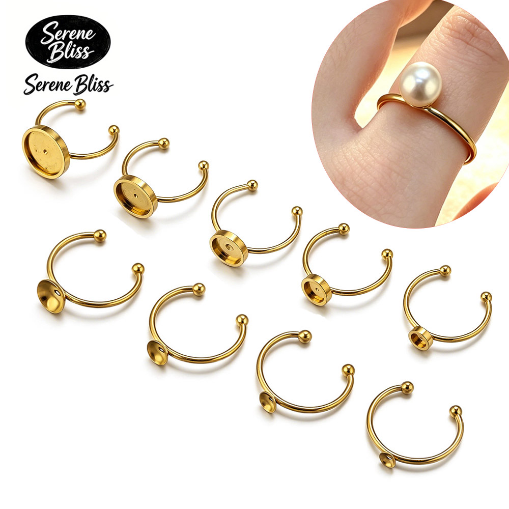 Ring Set Adjustable - 10 adet Paslanmaz Çelik Yuvarlak Ayarlanabilir