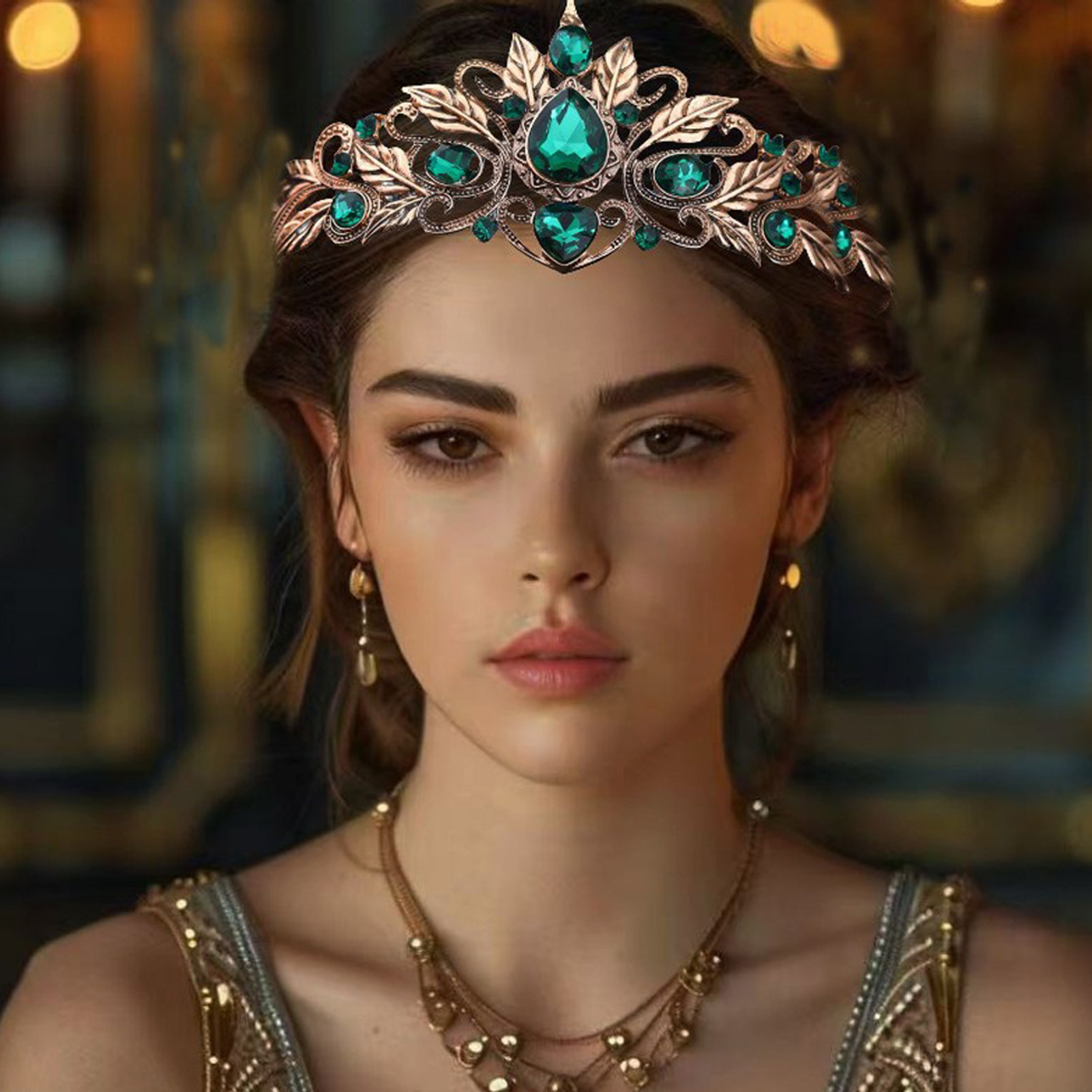 Women Accessories Dropshipping - Barok Tarzı Yuvarlak Gözyaşı Şeklinde Kristal