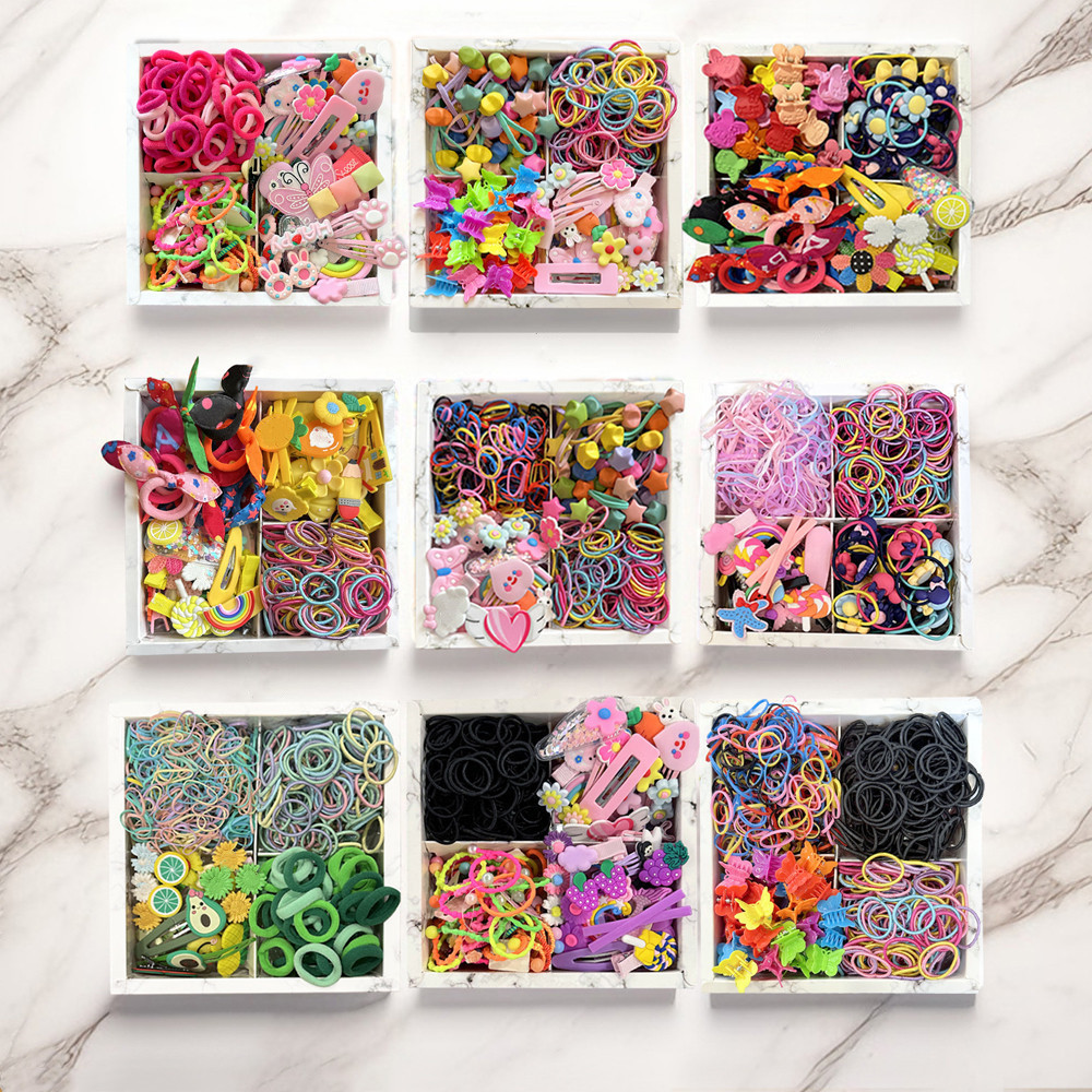 Women Accessories Gift Box - Girs için sevimli saç aksesuarları seti,