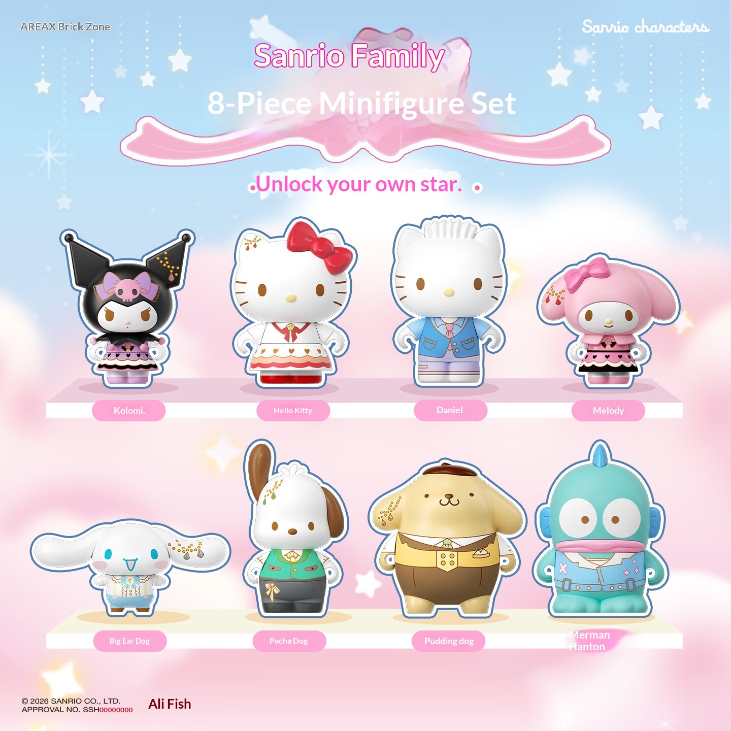 Women Accessories Gift Box - Areax Sanrio Karakterleri Yapı Taşı Gizemli