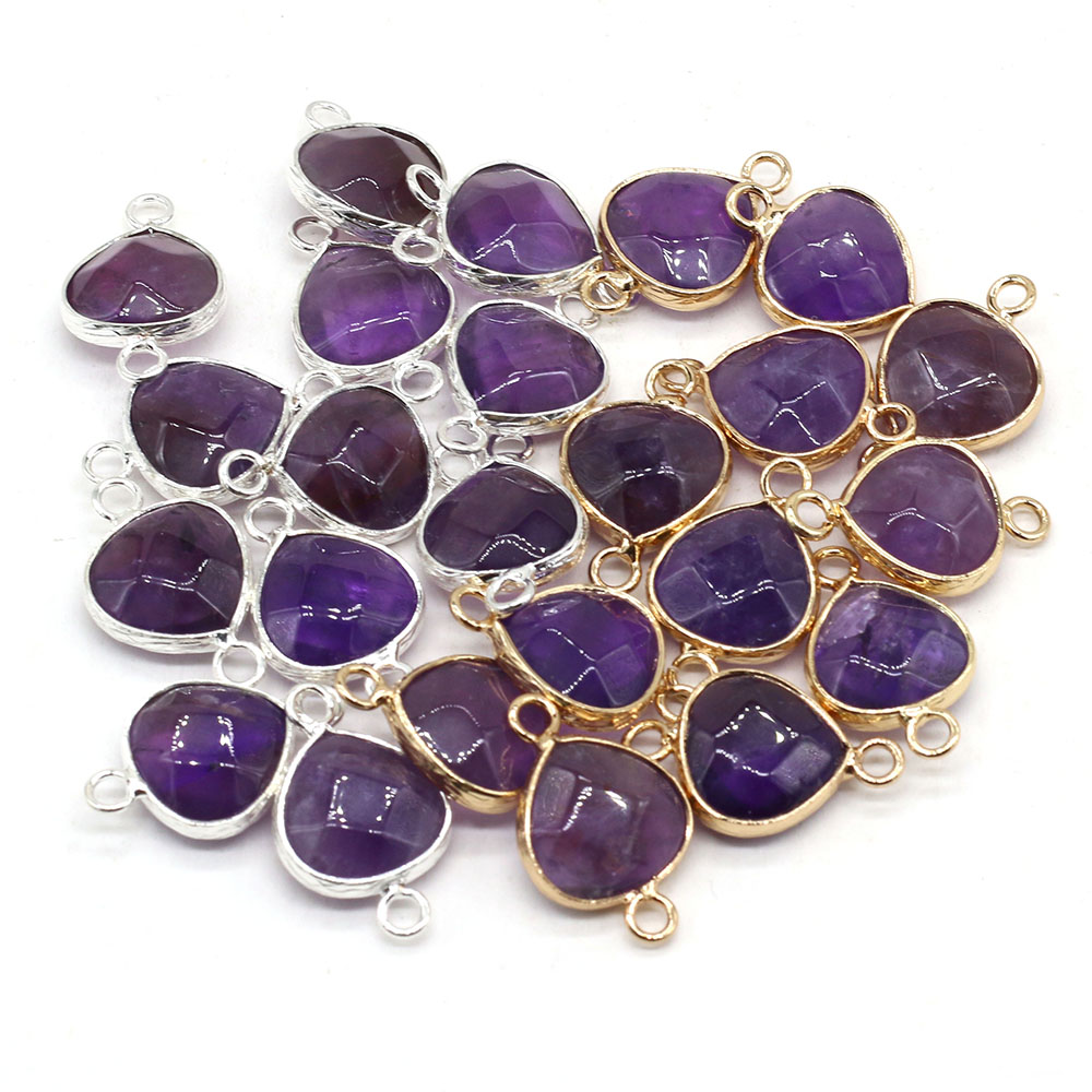 Women Accessories Dropshipping - 2 adet Doğal Taş Konnektörler Yağ