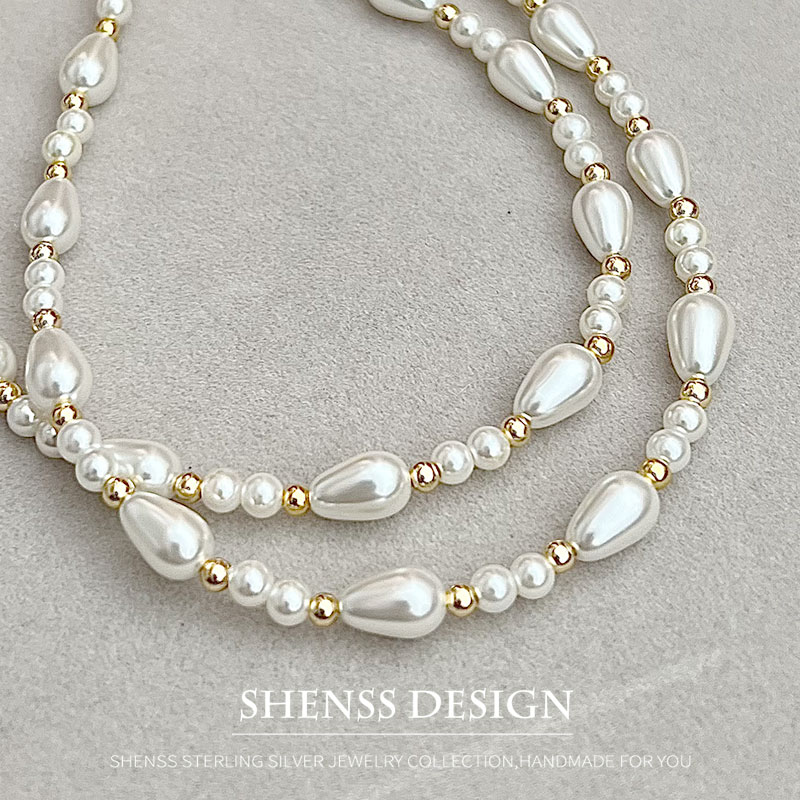 Women Accessories Dropshipping - Zarif İmitasyon İnci Su Damlası Kolye