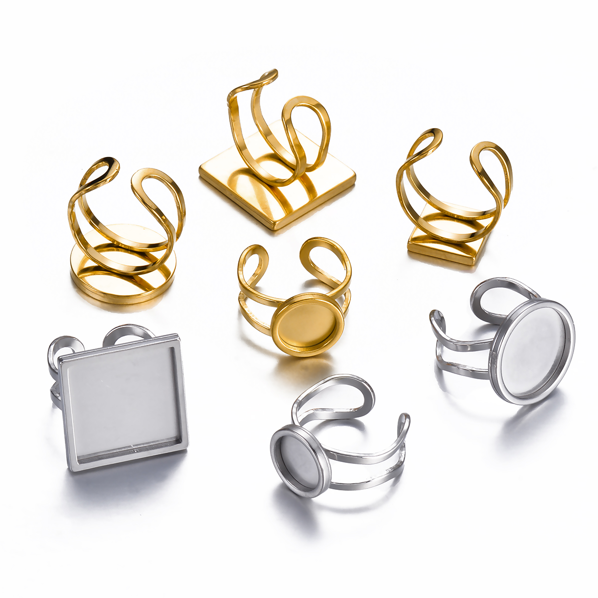 Ring Set Adjustable - 4 adet paslanmaz çelik ayarlanabilir halka