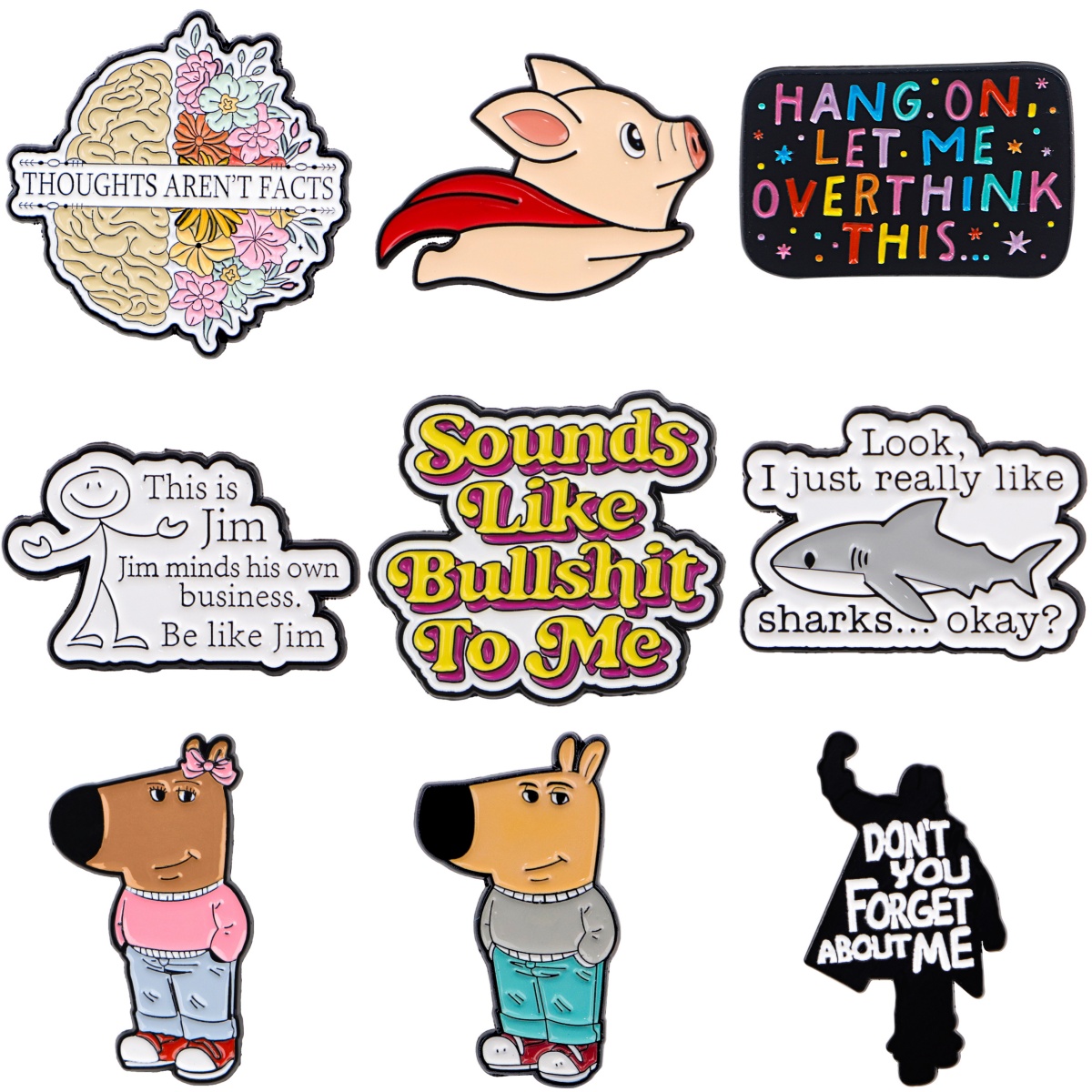 Women Accessories Quotes - Kadınlar için sevimli köpekbalığı broşlar, havalı