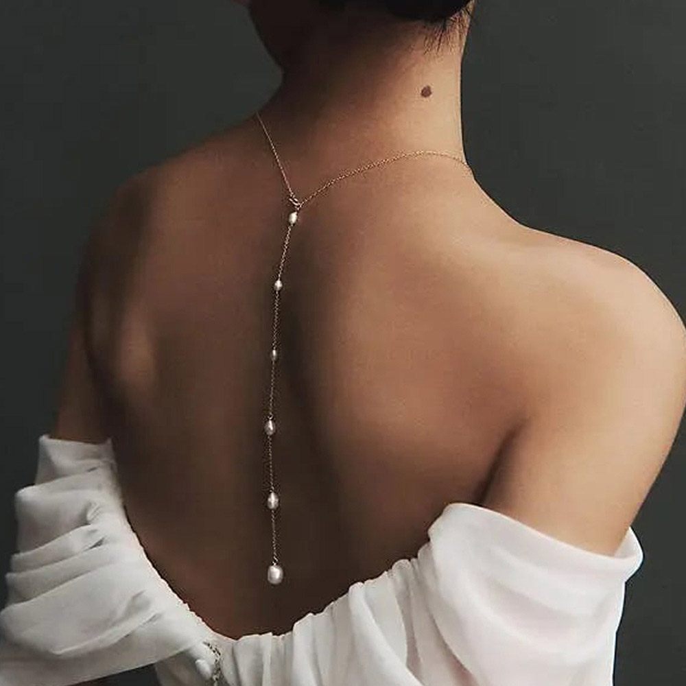 Women Accessories Dropshipping - Stonefans Zarif Geri Damla Inci Kolye