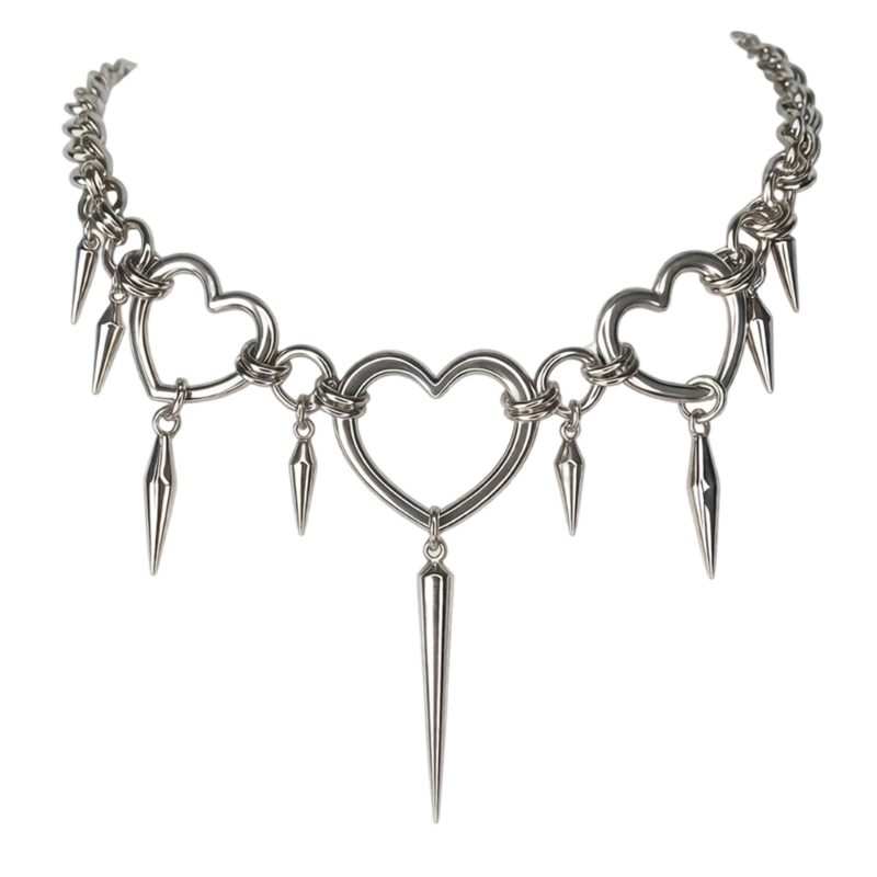 Women Accessories Description - 652F Zarif Titanyum Çelik Zincir Kolye