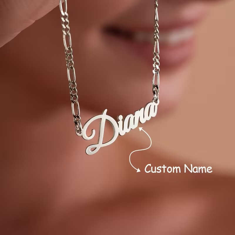 Women Accessories Gift Box - Kişiye Özel Figaro Zincir Kolye İsimli