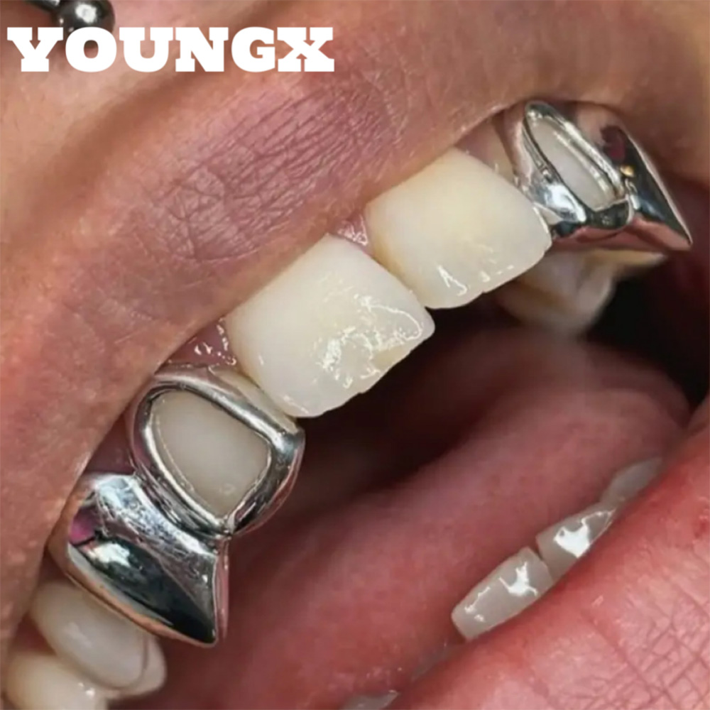 Women'S Vampire Accessories - YOUNGX Hip Hop Çift Katmanlı Parlak