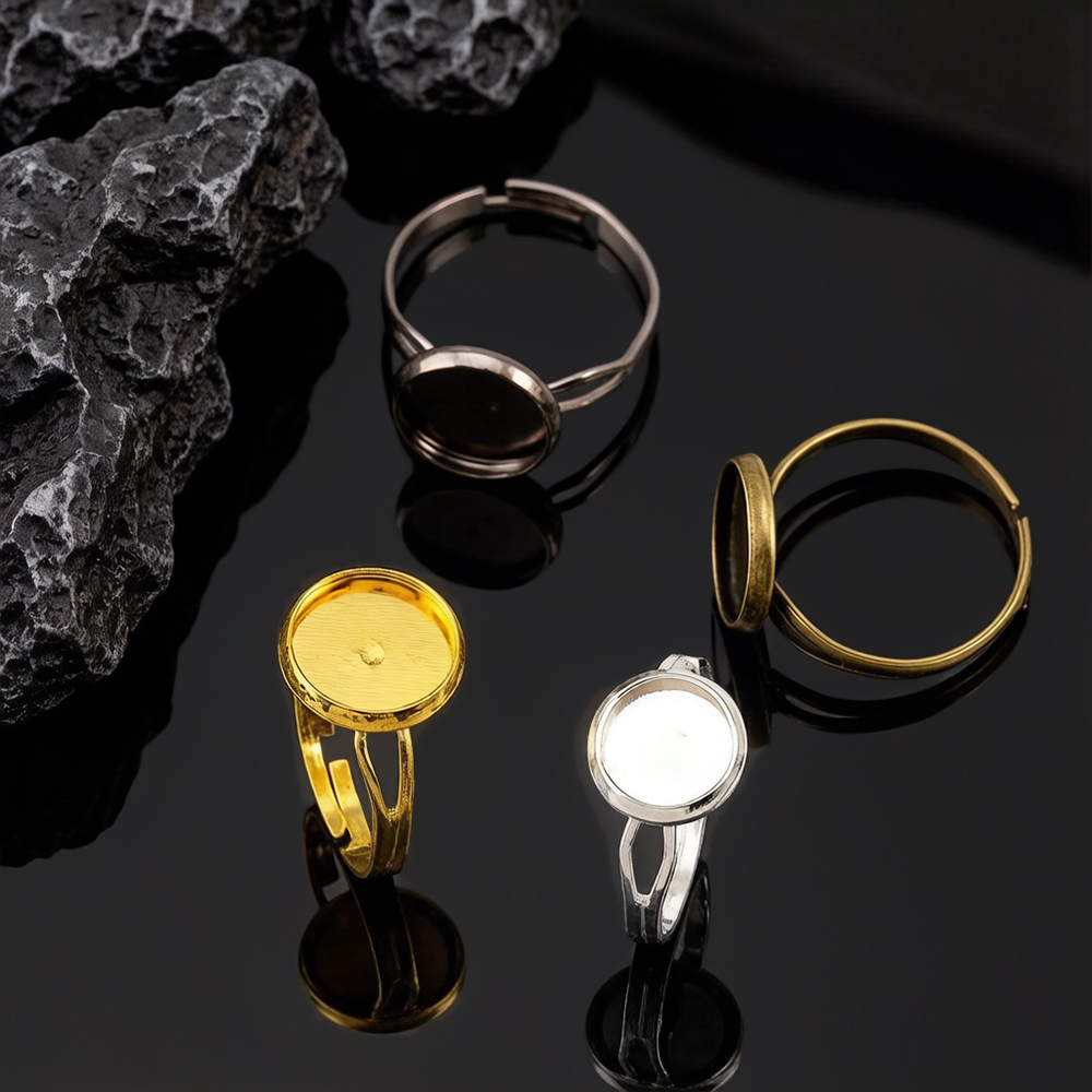 Ring Set Adjustable - 10 adet/grup Ayarlanabilir Boş Halka Tabanı