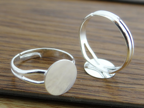Ring Set Adjustable - 6/8/10/12mm 10 adet Gümüş Kaplama Bronz