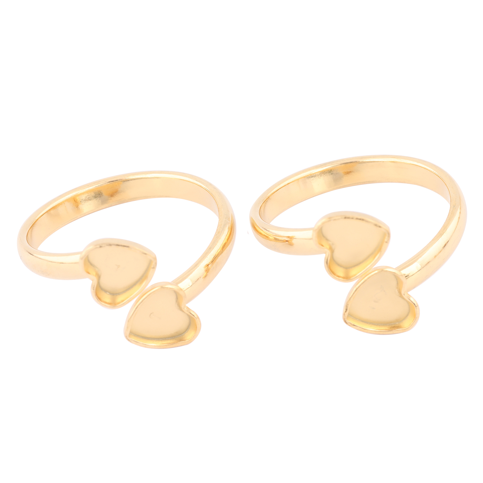 Ring Set Adjustable - 10 adet Paslanmaz Çelik Altın Kaplama