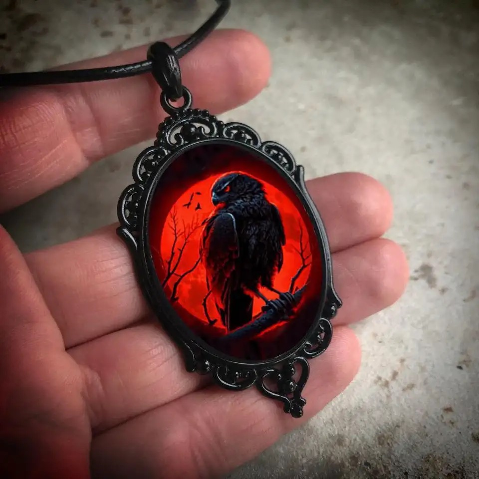 Gotik Vampir Baykuş Cameo Koly - Women'S Vampire Accessories incelemesi ve fiyatı