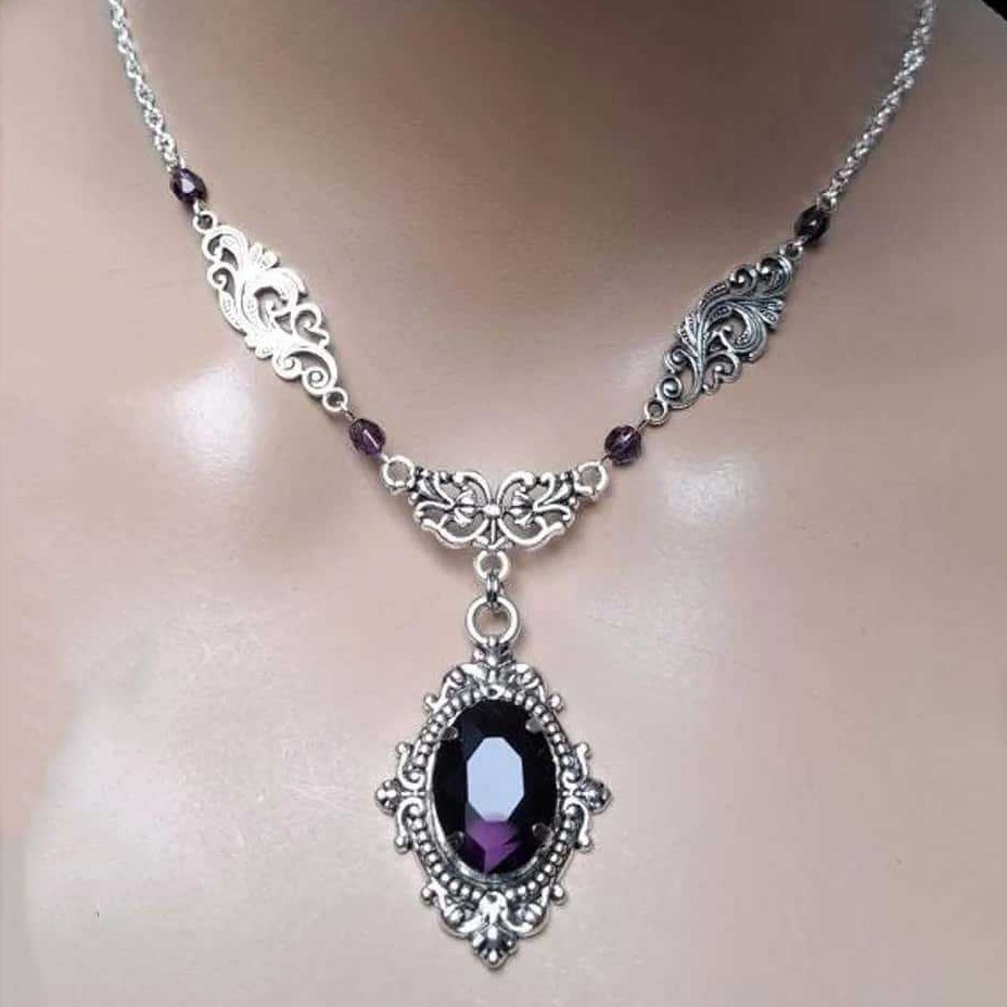 Mor Sihirli Su Damlası Kolye,  - Women'S Vampire Accessories incelemesi ve fiyatı
