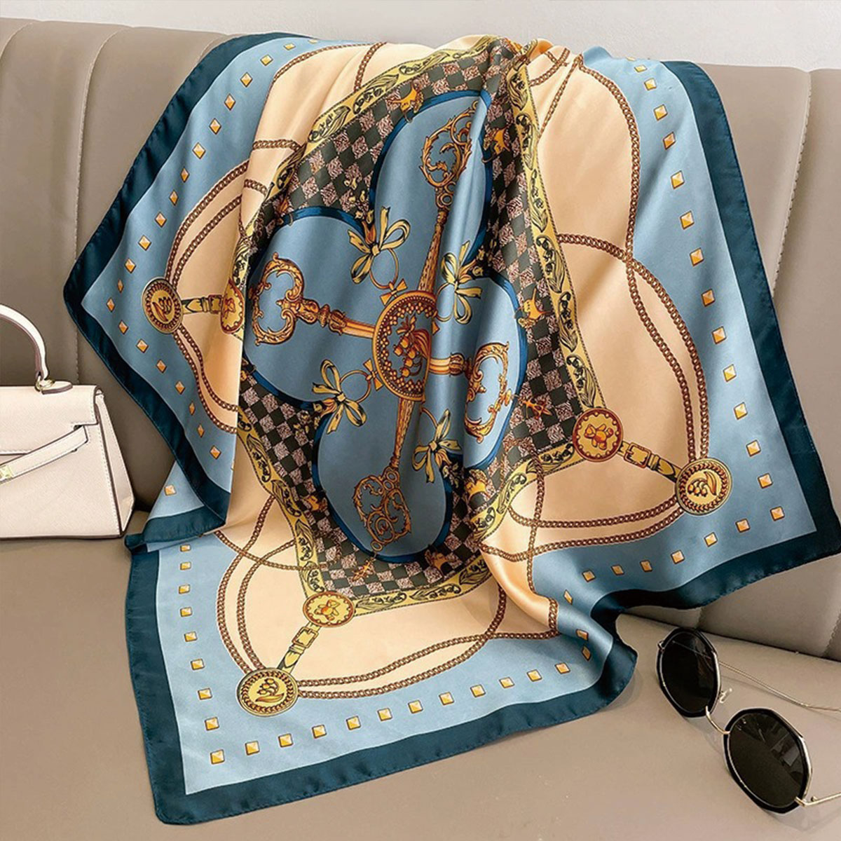 70x70 cm Moda Kore Tarzı Ipek  - Women'S Korean Accessories incelemesi ve fiyatı